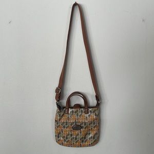 Fossil over shoulder/cross body purse (brown, grey, tan, orange, pink)